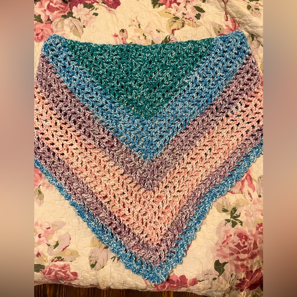 Handmade Crochet Bandana Shawl